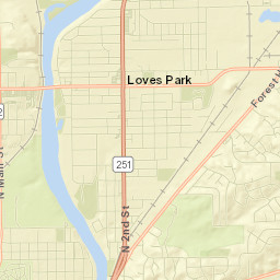 Loves Park Street Map