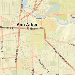 Ann Arbor, Michigan Street Map