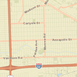 Wayne County Street Map