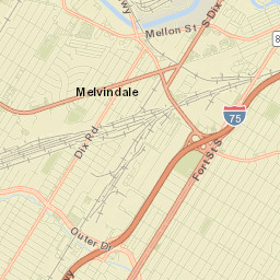 Melvindale Street Map