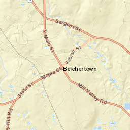 Belchertown Street Map