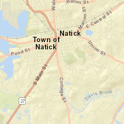 Natick Street Map