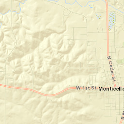 Monticello Street Map