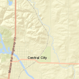 Central City Street Map