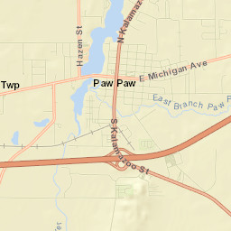 Paw Paw Street Map