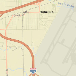 Romulus Street Map