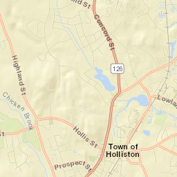 Holliston Street Map