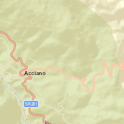 Acciano Street Map