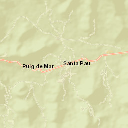 Santa Pau Street Map