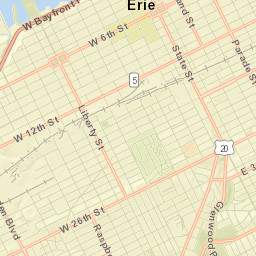 Erie County Street Map
