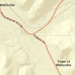 Wellsville Street Map