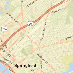 Springfield, Massachusetts Street Map