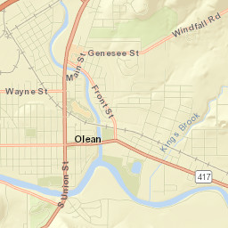 Olean Street Map