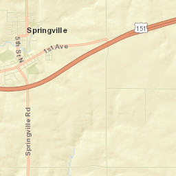 Springville Street Map