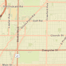Skokie Street Map