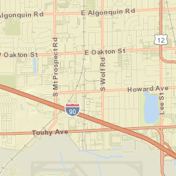 116-152 East Algonquin Road, Des Plaines, IL Street Map