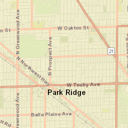 Park Ridge Street Map