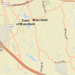 Mansfield Center Street Map
