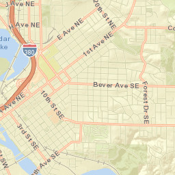 Cedar Rapids, Iowa Street Map