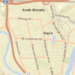 South Waverly Street Map