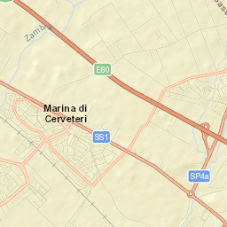 Marina di Cerveteri Street Map