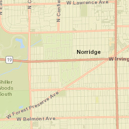 Harwood Heights Street Map