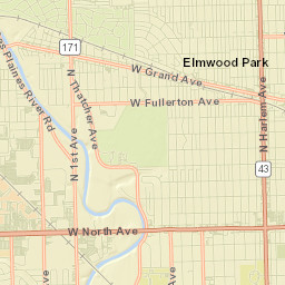 Elmwood Park Street Map