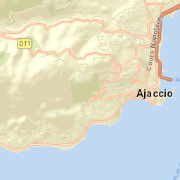 Ajaccio Street Map