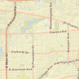 Glen Ellyn Street Map