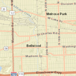 Melrose Park Street Map