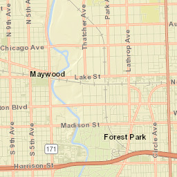 Maywood Street Map