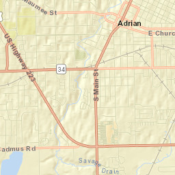 Lenawee County Street Map