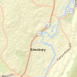 Simsbury Center Street Map