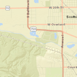 Scotts Bluff County Street Map