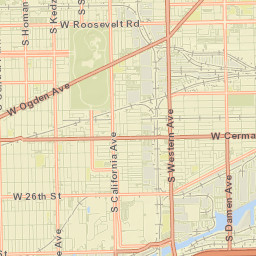 South Lawndale Street Map