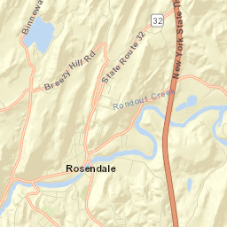 Rosendale Village Street Map