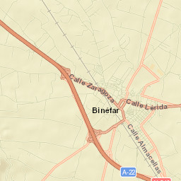 Binéfar Street Map