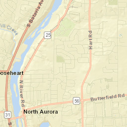 North Aurora Street Map