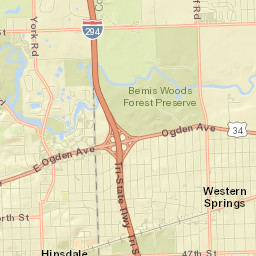 Oak Brook Street Map