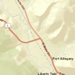 Port Allegany Street Map
