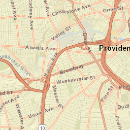 Providence, Rhode Island Street Map