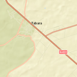 Tábara Street Map