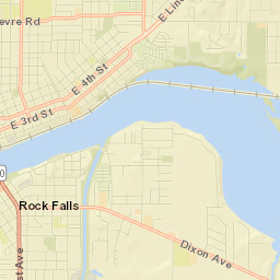 Rock Falls Street Map