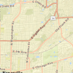 Naperville, Illinois Street Map