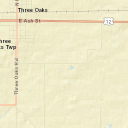 Three Oaks Street Map
