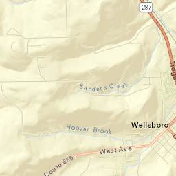 Wellsboro Street Map