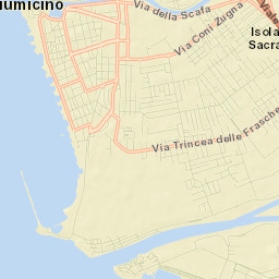 Fiumicino-Isola Sacra Street Map