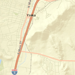 Yreka Street Map