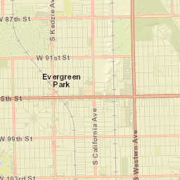Evergreen Park Street Map