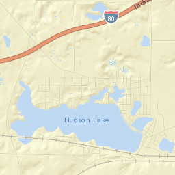 Hudson Lake Street Map